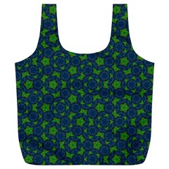 Green Patterns Lines Circles Texture Colorful Full Print Recycle Bag (xl) by uniart180623