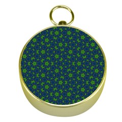 Green Patterns Lines Circles Texture Colorful Gold Compasses by uniart180623