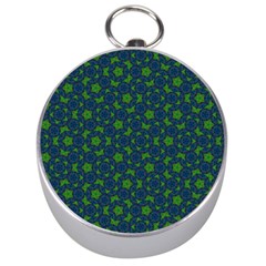 Green Patterns Lines Circles Texture Colorful Silver Compasses by uniart180623