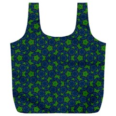 Green Patterns Lines Circles Texture Colorful Full Print Recycle Bag (xxl) by uniart180623