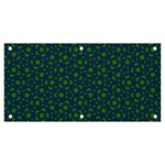 Green Patterns Lines Circles Texture Colorful Banner and Sign 6  x 3  Front