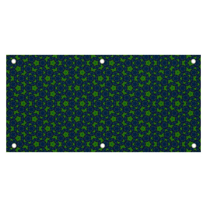 Green Patterns Lines Circles Texture Colorful Banner and Sign 6  x 3 