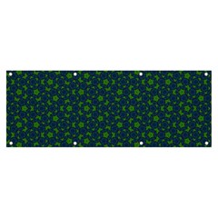 Green Patterns Lines Circles Texture Colorful Banner And Sign 8  X 3  by uniart180623