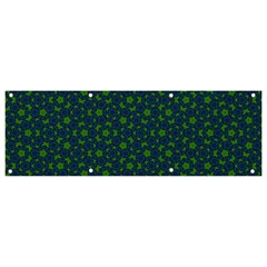 Green Patterns Lines Circles Texture Colorful Banner And Sign 9  X 3  by uniart180623