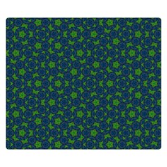 Green Patterns Lines Circles Texture Colorful Premium Plush Fleece Blanket (small) by uniart180623