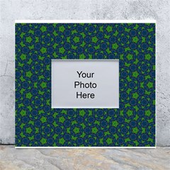 Green Patterns Lines Circles Texture Colorful White Wall Photo Frame 5  X 7  by uniart180623