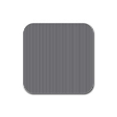 Stripe Line Pattern Black Lines Rubber Square Coaster (4 pack)