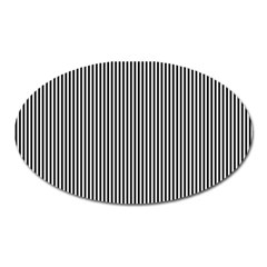 Stripe Line Pattern Black Lines Oval Magnet