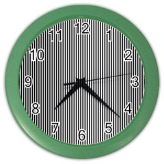 Stripe Line Pattern Black Lines Color Wall Clock