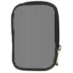 Stripe Line Pattern Black Lines Compact Camera Leather Case