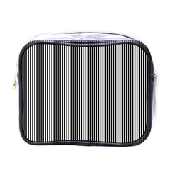 Stripe Line Pattern Black Lines Mini Toiletries Bag (One Side)