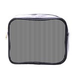 Stripe Line Pattern Black Lines Mini Toiletries Bag (One Side) Front