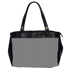 Stripe Line Pattern Black Lines Oversize Office Handbag (2 Sides)