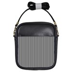 Stripe Line Pattern Black Lines Girls Sling Bag Front