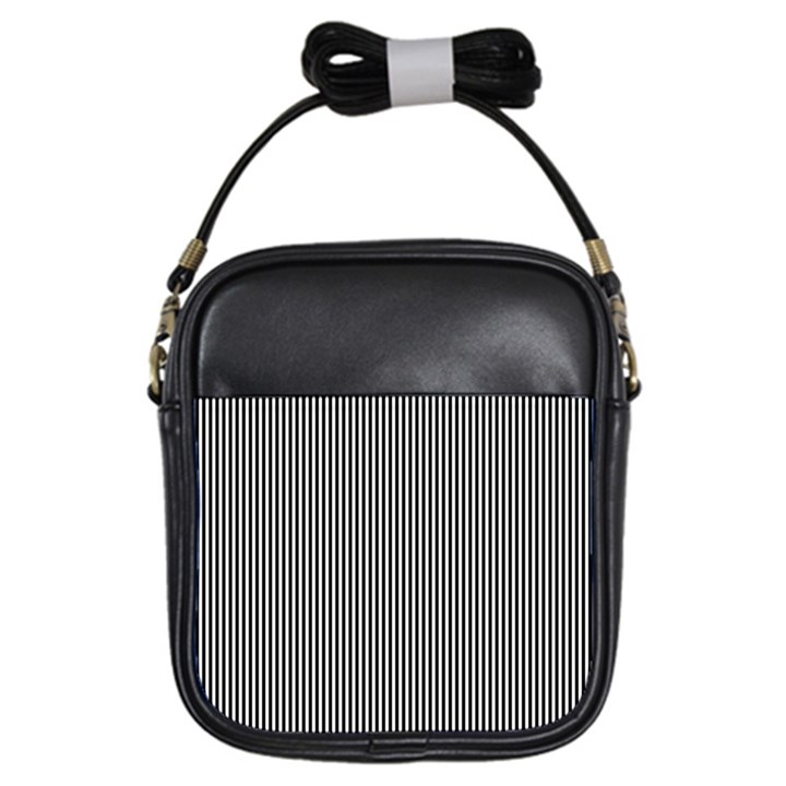 Stripe Line Pattern Black Lines Girls Sling Bag