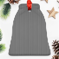 Stripe Line Pattern Black Lines Ornament (bell)