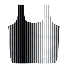 Stripe Line Pattern Black Lines Full Print Recycle Bag (L)