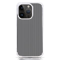 Stripe Line Pattern Black Lines iPhone 14 Pro TPU UV Print Case