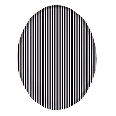 Stripe Line Pattern Black Lines Oval Glass Fridge Magnet (4 Pack) by Ravend