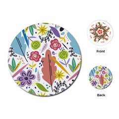 Flower Spring Playing Cards Single Design (round) by Ravend