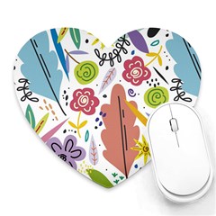 Flower Spring Heart Mousepad by Ravend