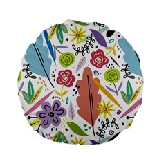 Flower Spring Standard 15  Premium Flano Round Cushions by Ravend