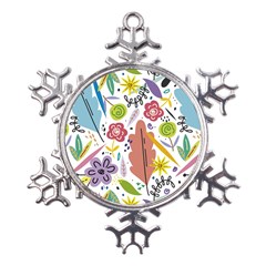 Flower Spring Metal Large Snowflake Ornament by Ravend