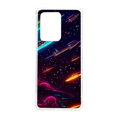 Night Sky Neon Spaceship Drawing Samsung Galaxy S20 Ultra 6 9 Inch Tpu Uv Case by Ravend