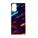 Night Sky Neon Spaceship Drawing Samsung Galaxy Note 20 TPU UV Case Front