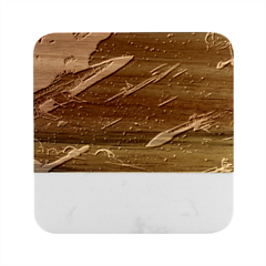 Night Sky Neon Spaceship Drawing Marble Wood Coaster (square)