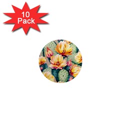 Prickly Pear Cactus Flower Plant 1  Mini Magnet (10 Pack)  by Ravend