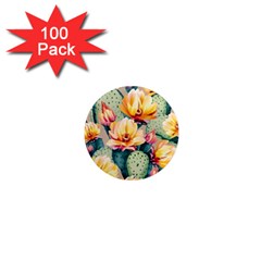 Prickly Pear Cactus Flower Plant 1  Mini Magnets (100 Pack)  by Ravend