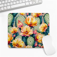 Prickly Pear Cactus Flower Plant Large Mousepad by Ravend