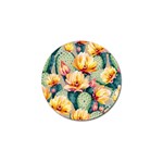 Prickly Pear Cactus Flower Plant Golf Ball Marker Front