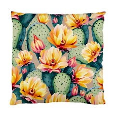 Prickly Pear Cactus Flower Plant Standard Cushion Case (two Sides) by Ravend