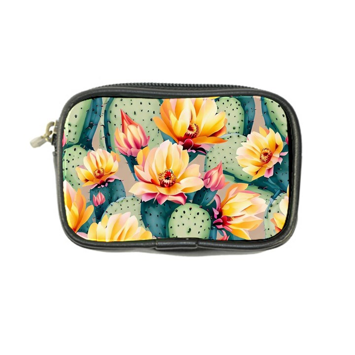 Prickly Pear Cactus Flower Plant Coin Purse