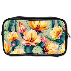 Prickly Pear Cactus Flower Plant Toiletries Bag (two Sides) by Ravend