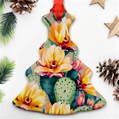 Prickly Pear Cactus Flower Plant Ornament (christmas Tree)  by Ravend