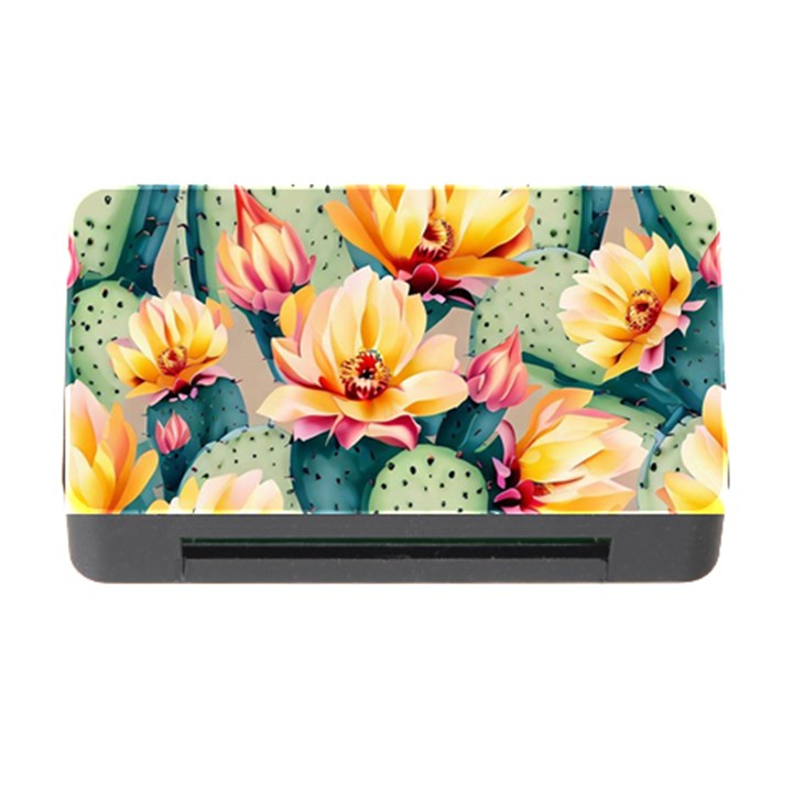 Prickly Pear Cactus Flower Plant Memory Card Reader with CF