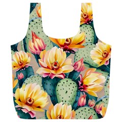 Prickly Pear Cactus Flower Plant Full Print Recycle Bag (xl) by Ravend