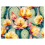 Prickly Pear Cactus Flower Plant Two Sides Premium Plush Fleece Blanket (Extra Small) 40 x30  Blanket Front