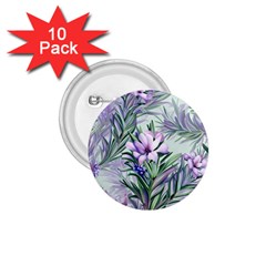 Beautiful Rosemary Floral Pattern 1 75  Buttons (10 Pack) by Ravend