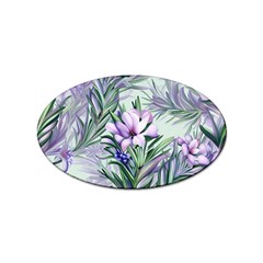 Beautiful Rosemary Floral Pattern Sticker (oval) by Ravend