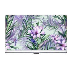 Beautiful Rosemary Floral Pattern Business Card Holder by Ravend