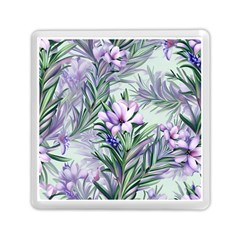 Beautiful Rosemary Floral Pattern Memory Card Reader (square) by Ravend