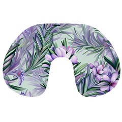 Beautiful Rosemary Floral Pattern Travel Neck Pillow by Ravend