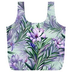 Beautiful Rosemary Floral Pattern Full Print Recycle Bag (xxxl) by Ravend