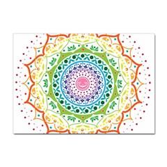 Mandala Pattern Rainbow Pride Sticker A4 (10 Pack) by Ravend