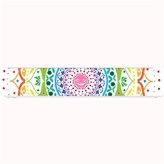 Mandala Pattern Rainbow Pride Small Bar Mat by Ravend