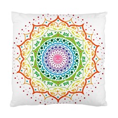 Mandala Pattern Rainbow Pride Standard Cushion Case (one Side) by Ravend